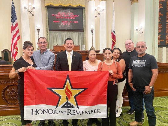 Assemblyman Rudy Salas honors Gold Star mothers and families.